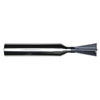 Solid Carbide Dovetail Cutter, 3/16 (.1875) Diameter 10° Angle Per Side
