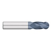 3/64 0.0489 4 Flute Uncoated Single End Ball Carbide End Mill RE10503 RedLine Tools 1.5000 OAL 30° Helix Angle .0938 Flute Length Bright 