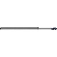 .0250 Diameter 3 Flute Single End Ball, Carbide Endmill